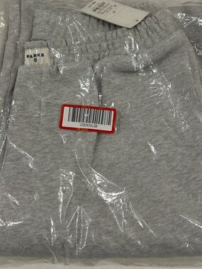 Parke Women's Light Gray Cozy Elastic-Waist Joggers